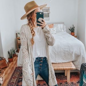 LUCKY BRAND crochet cardigan